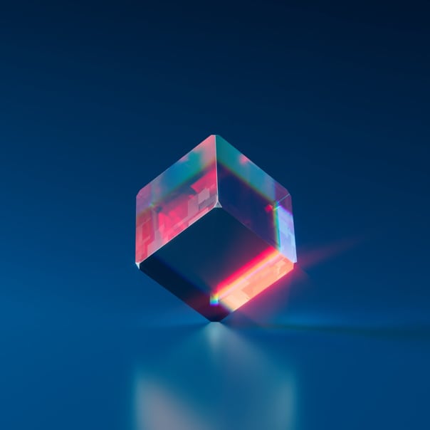 Glass cube